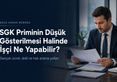 SGK priminin düşük gösterilmesi halinde işçinin başvuru yollarını anlatan hukuk makalesi kapak görseli