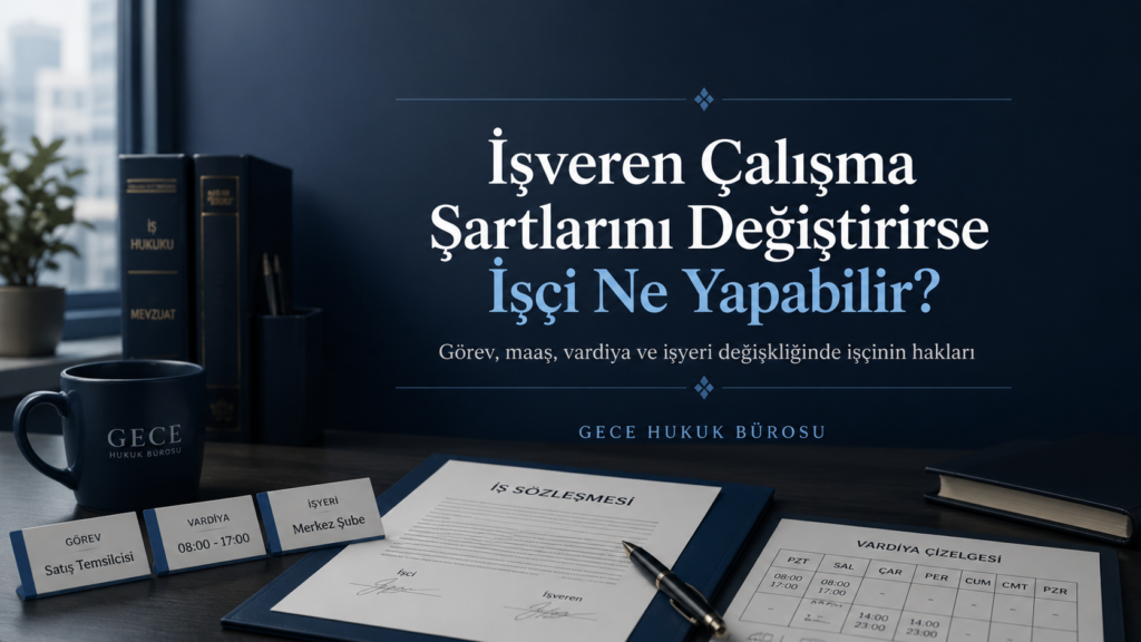 İşveren çalışma şartlarını değiştirirse işçinin haklarını anlatan kapak görseli